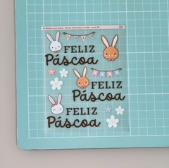 Adesivo para Tecido - Escrita Feliz Páscoa (coelho - mod. 02) na internet