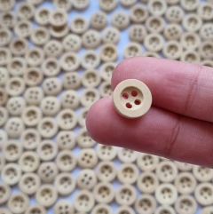 Botão de Madeira 11 mm - 20 Unidades