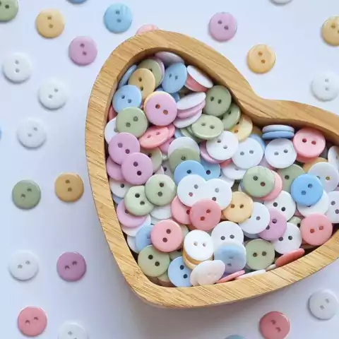 Mix Botões Redondos Candy 12 mm - 20 unidades