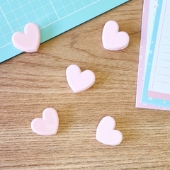 Clips Coração Rosa - 8 Unidades - comprar online