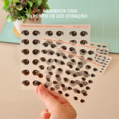 Adesivo para Tecido - Olhinhos Cris- Pto de luz coração - comprar online
