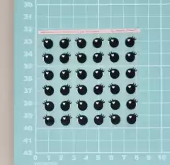 Adesivo para Tecido - Olhinhos Dani - Preto / Pto de luz coração na internet