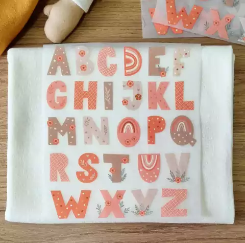 Adesivo para Tecido - Alfabeto Boho