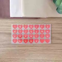 Adesivo para Tecido - Alfabeto Coração 1,5 cm - Várias cores - comprar online