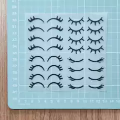 Adesivo para Tecido - Cílios Preto - 2,5 cm / 2 cm / 1,5 cm - comprar online