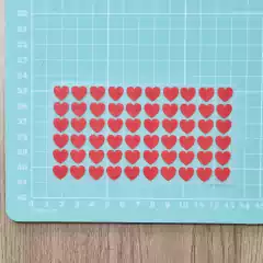 Adesivo para Tecido - Coração Vermelho - 2,0 cm / 1,5 cm / 1,0 cm - loja online