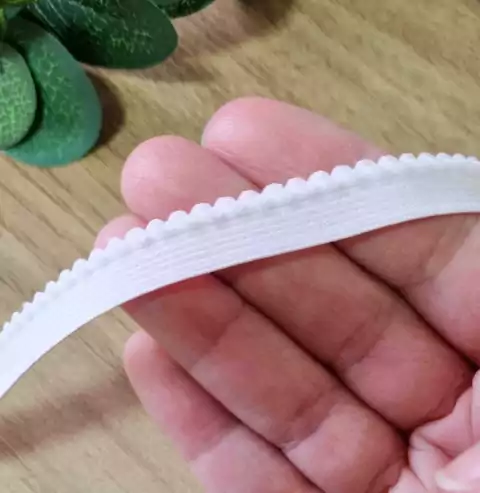 Elástico Bico 12 mm Rosa Bebê - 2 metros