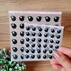 Adesivo para Tecido - Olhinhos Dani - Preto / Pto de luz