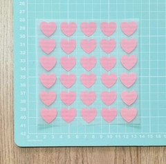 Adesivo para Tecido - Coração Rosa - 2,0 cm / 1,5 cm / 1,0 cm - comprar online