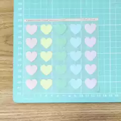 Adesivo para Tecido - Corações Candy Colors - Ateliê Magali Moraes - Materiais para Bonecas e Artesanato