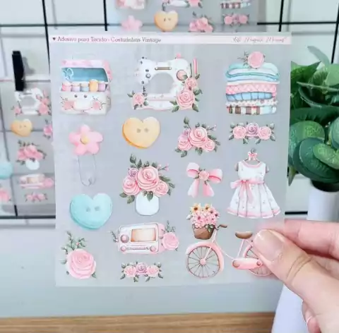 Adesivo para Tecido - Costurinhas Vintage