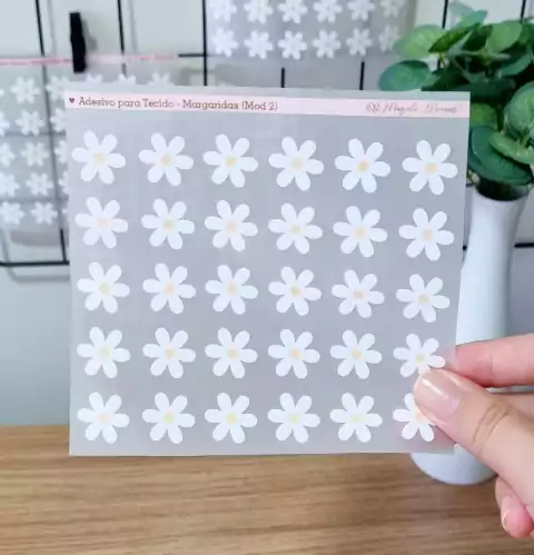 Adesivo para Tecido - Margaridas (modelo 2)