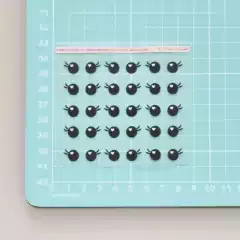 Adesivo para Tecido - Olhinhos Redondos Ponto de Luz Coração - Preto na internet