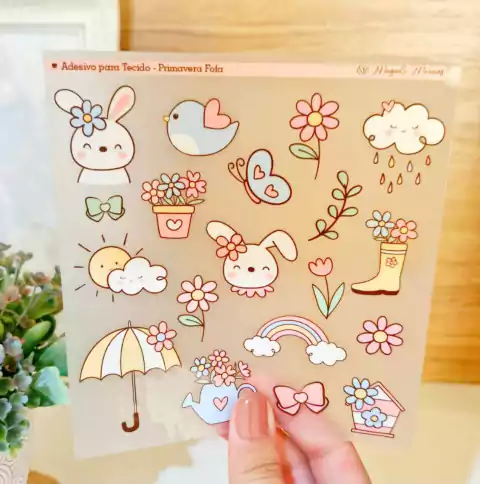 Adesivo para Tecido - Primavera Fofa