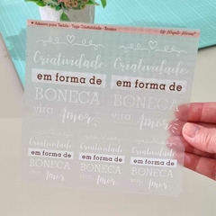 Adesivo para Tecido - Tags Criatividade - comprar online