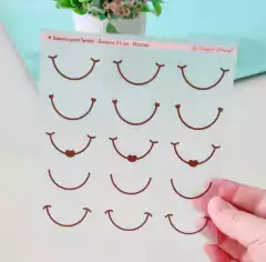 Adesivo para Tecido - Sorrisos - Marrom - comprar online