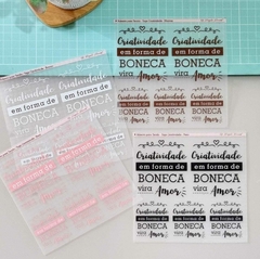 Adesivo para Tecido - Tags Criatividade
