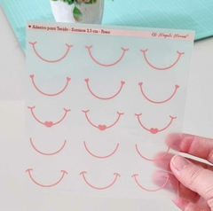 Adesivo para Tecido - Sorrisos - Rosa - comprar online