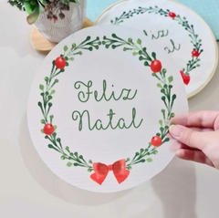 Adesivo para Tecido - Guirlanda Feliz Natal
