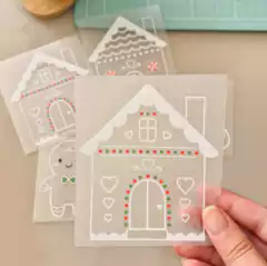 Adesivos para Tecido + Molde - Gingerbreads Tamanho M - loja online