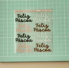 Adesivo para Tecido - Escrita Feliz Páscoa (Pequeno) - loja online