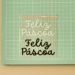 Imagem do Adesivo para Tecido - Escrita Feliz Páscoa (Grande)