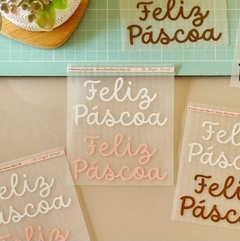Adesivo para Tecido - Escrita Feliz Páscoa (Grande) - comprar online