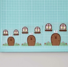 Adesivo para Tecido + Molde - Toca do Coelho - Ateliê Magali Moraes - Materiais para Bonecas e Artesanato