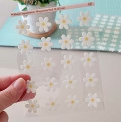 Adesivo Impermeável para Objetos - Margaridas (Mod. 02) - Ateliê Magali Moraes - Materiais para Bonecas e Artesanato