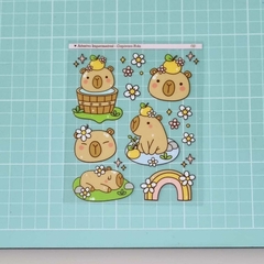 Adesivo Impermeável para Objetos - Capivara Fofa (mod. 02) - comprar online