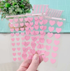 Adesivos para Objetos - Coração Rosa