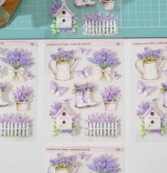 Adesivos para Objetos - Jardim Lilás (Mod. 02)