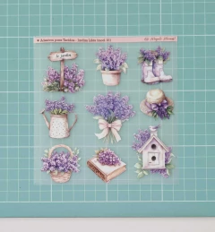 Adesivo para Tecido - Jardim Lilás (Mod. 01) na internet