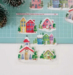Adesivos para Objetos - Casinhas Natalinas (mod. 02)