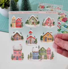 Adesivos para Tecidos - Casinhas Natalinas (mod. 01)