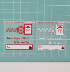 Adesivo para Tecido + Molde - Cartinha Papai Noel