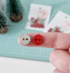 Mix Botões Glitter Natal - 20 unidades (8 ou 11 mm) na internet