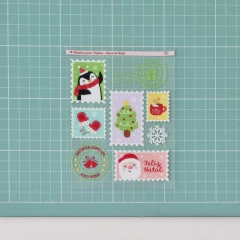 Adesivo para Objetos - Selos de Natal na internet