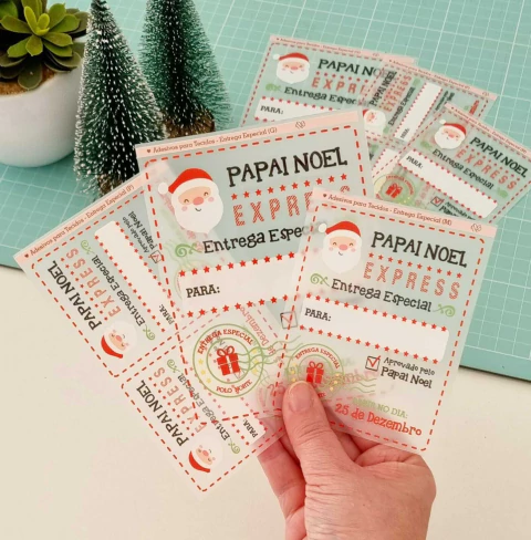 Adesivos para Tecidos - Entrega Especial Papai Noel - vários tamanhos