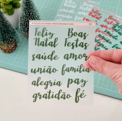 Adesivo para Tecido - Palavras Natalinas - loja online