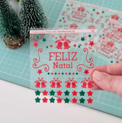 Adesivos para Objetos - Escrita Feliz Natal (mod. 02)