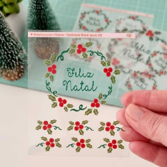 Adesivos para Objetos - Guirlanda de Natal (mod. 03)