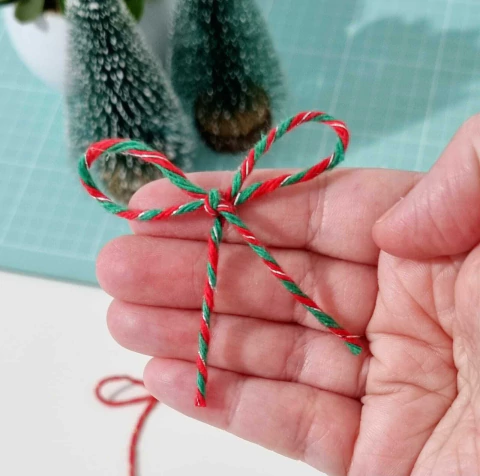 Cordão Twine Vermelho/Verde/Prata