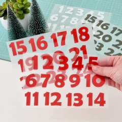 Adesivo para Tecido - Calendário do Advento Números na internet