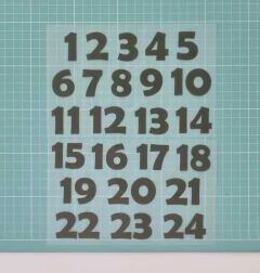 Adesivo para Tecido - Calendário do Advento Números - loja online