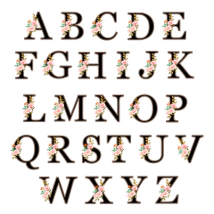 Adesivo para Tecido - Inicial Floral Preto na internet