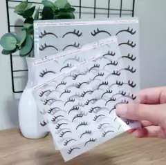 Adesivo para Tecido - Cílios Maggie Marrom - 2,5 cm / 2 cm / 1,5 cm