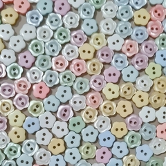 Mix Botões Mini Flor Candy 11 mm - 20 unidades na internet