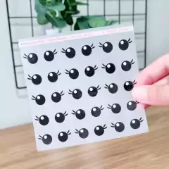 Adesivo para Tecido - Olhinhos Redondos Ponto de Luz - Preto - comprar online