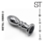 Plug Anal / Vaginal de Metal con Vibración - Recargable USB -